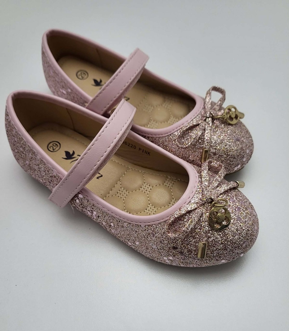 παιδικές μπαλαρίνες κορίτσι χρυσό ροζ glitter